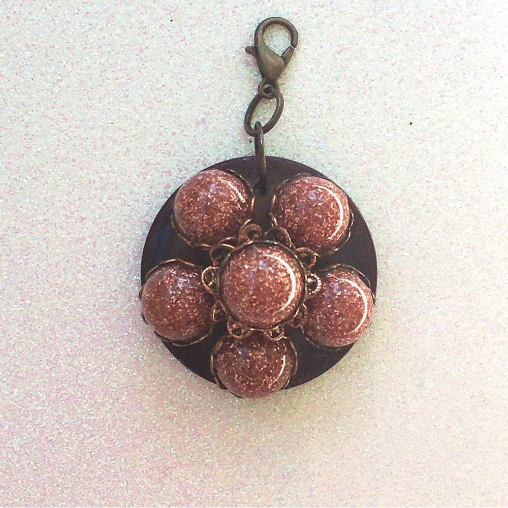 Charm Made From Repurposed Vintage Jewelry